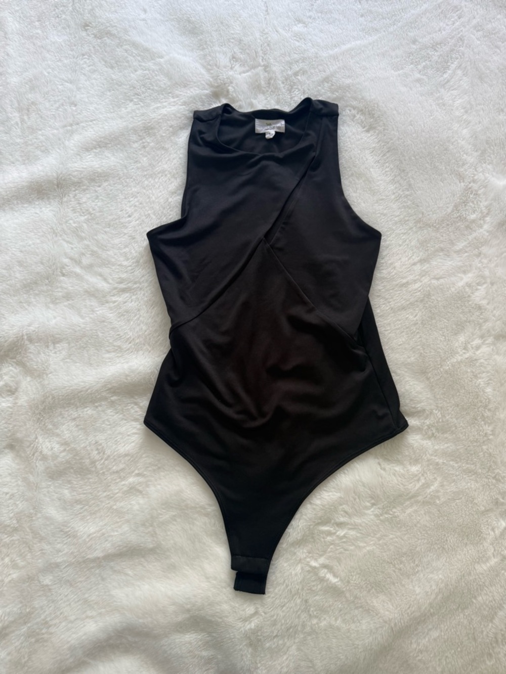 Black Sleeveless One-Piece Bodysuit